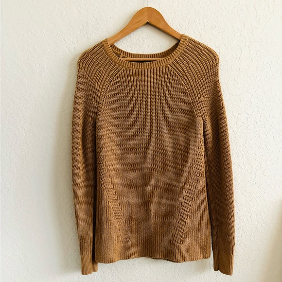 Ann Taylor Tan Cotton Cashmere Luxury Knit Pullover Sweater 
Size Small - Picture 1 of 6